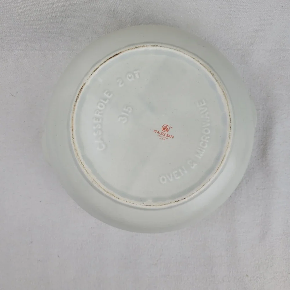Pfaltzgraff Heirloom 2 Qt Round Casserole Dish 315 Gray Floral Stoneware‎ USA